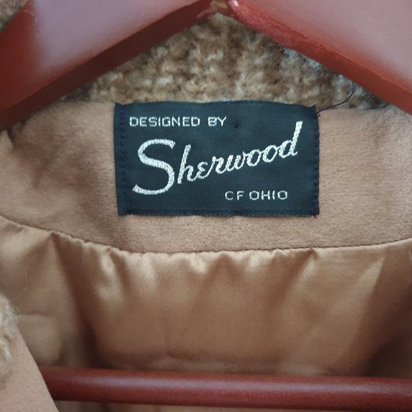 Sherwood of Ohio Faux Suede and Wool Sleeves Vintage Jacket - Picture 3 of 5